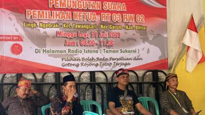 Pemilihan RT di Kelurahan Tawangsari, Kecamatan Garum Layaknya Pemilihan Kepala Daerah