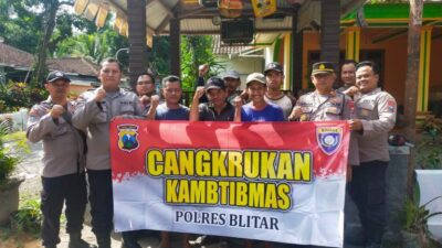 Polres Blitar Ciptakan Harkamtibmas yang Kondusif dengan Cangkrukan Kamtibmas