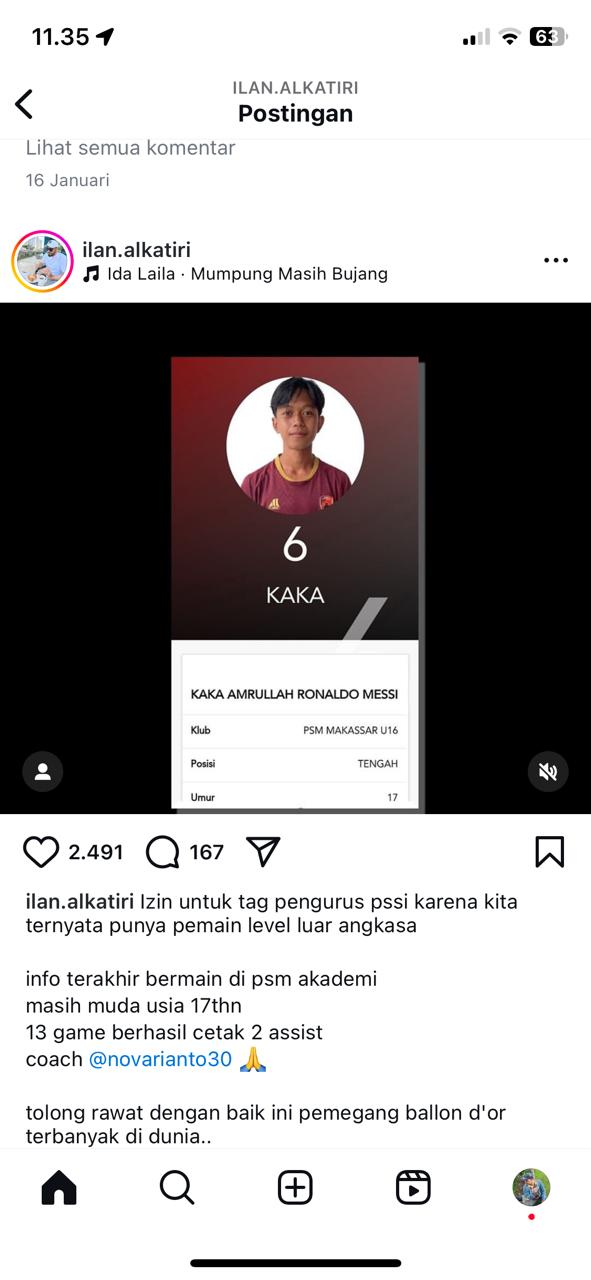 Kaka Ronaldo Messi PSM Makassar