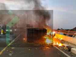 Kecelakaan Beruntun di Ploso Jombang, 3 Motor Terbakar 1 Korban Meninggal