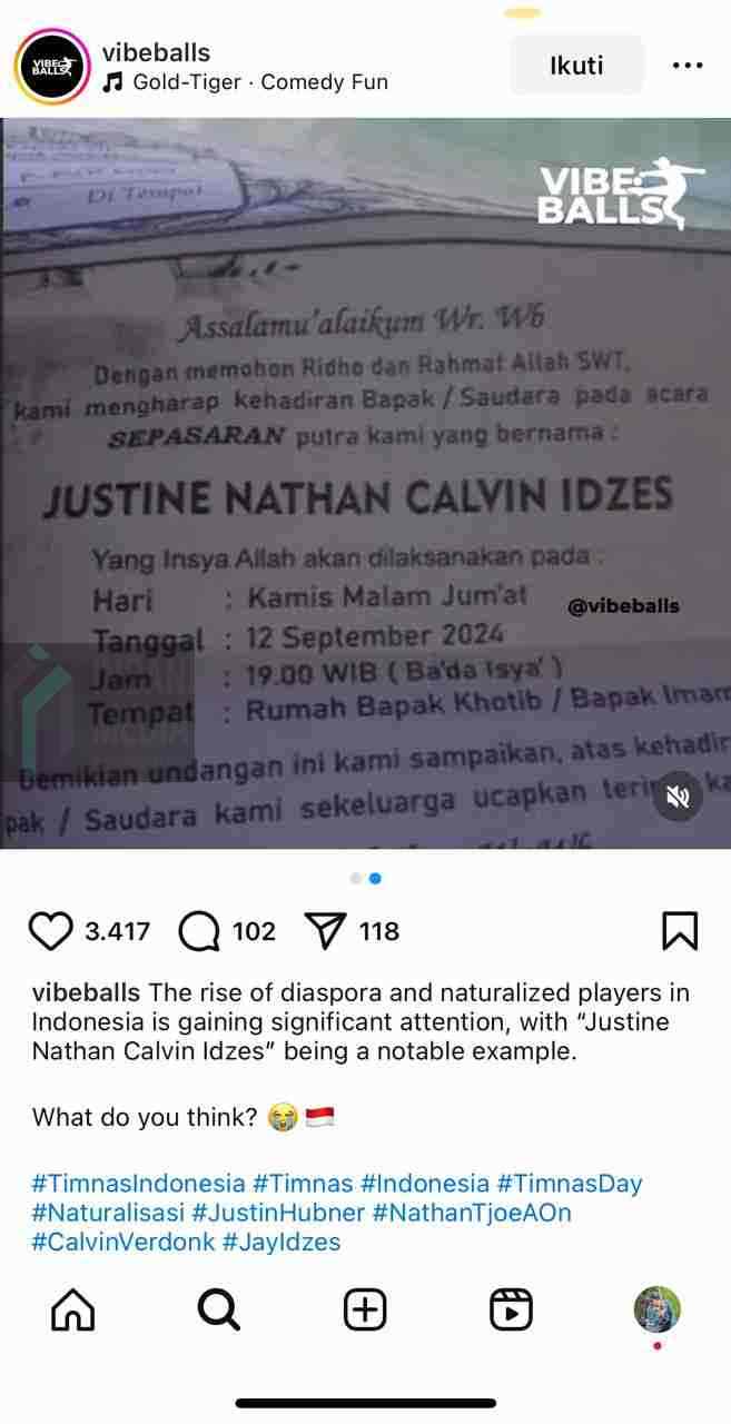 Nama Anak Borong Nama Pemain Timnas Indonesia