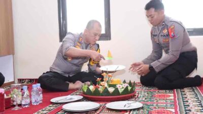 Kapolres Blitar Pimpin Doa Bersama dan Resmikan Barak Dalmas Polres Blitar