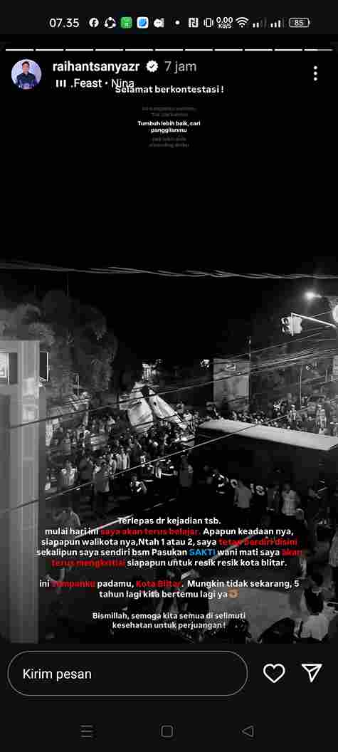 Debat Publik Pilwali Kota Blitar 2024, Uji Kedewasaan Pendukung Paslon Pendukung Paslon nomor urut 2 Cawali Kota Blitar