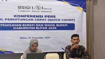 Quick Count Lembaga Survei LSI Dany JA di Pilkada Kabupaten Blitar Pasangan Rijanto-Beky Menang 78 persen