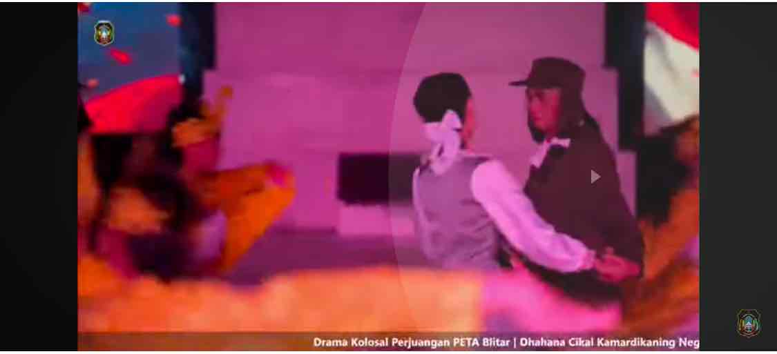 Pagelaran Drama Kolosal Peta Blitar Tampilkan Sisi Romantisme, Kangmas Kota Blitar Kritik Munculnya “Kekasih Supriyadi” Agedan Drama Kolosal PETA yang Digelar Pemerintah Kota Blitar pada 2025 Menuai Kritik