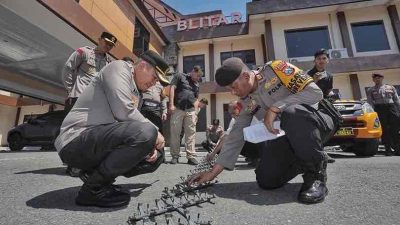 Kapolres Blitar Periksa Sarpras Sat Samapta, ini Tujuannya