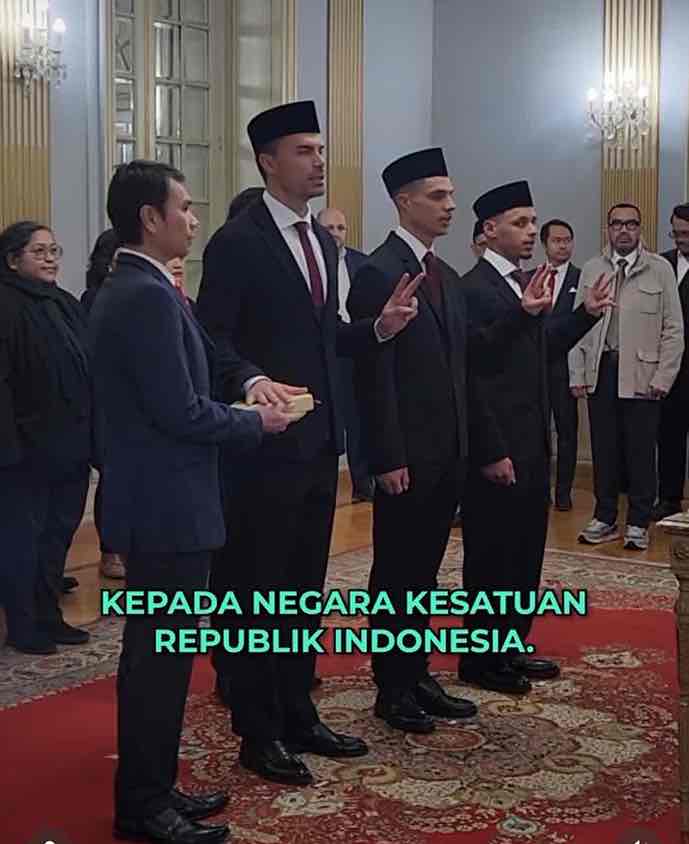 Pengambilan Sumpah WNI Joey Mathijs Pelupessy, Dean Ruben James, dan Emil Audero Mulyadi