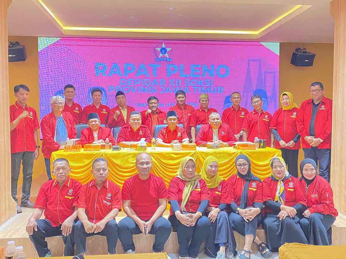 Dewan Pimpinan Daerah Depidar Sentral Organisasi Karyawan Swadiri Indonesia SOKSI XII Provinsi Jawa Timur menyatakan dukungan penuh kepada Ali Mufti sebagai Ketua DPD Partai Golkar Jawa Timur