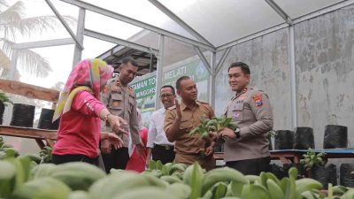 Kapolres Blitar Kunjungi Program Ketahanan Pangan Warga Minggirsari