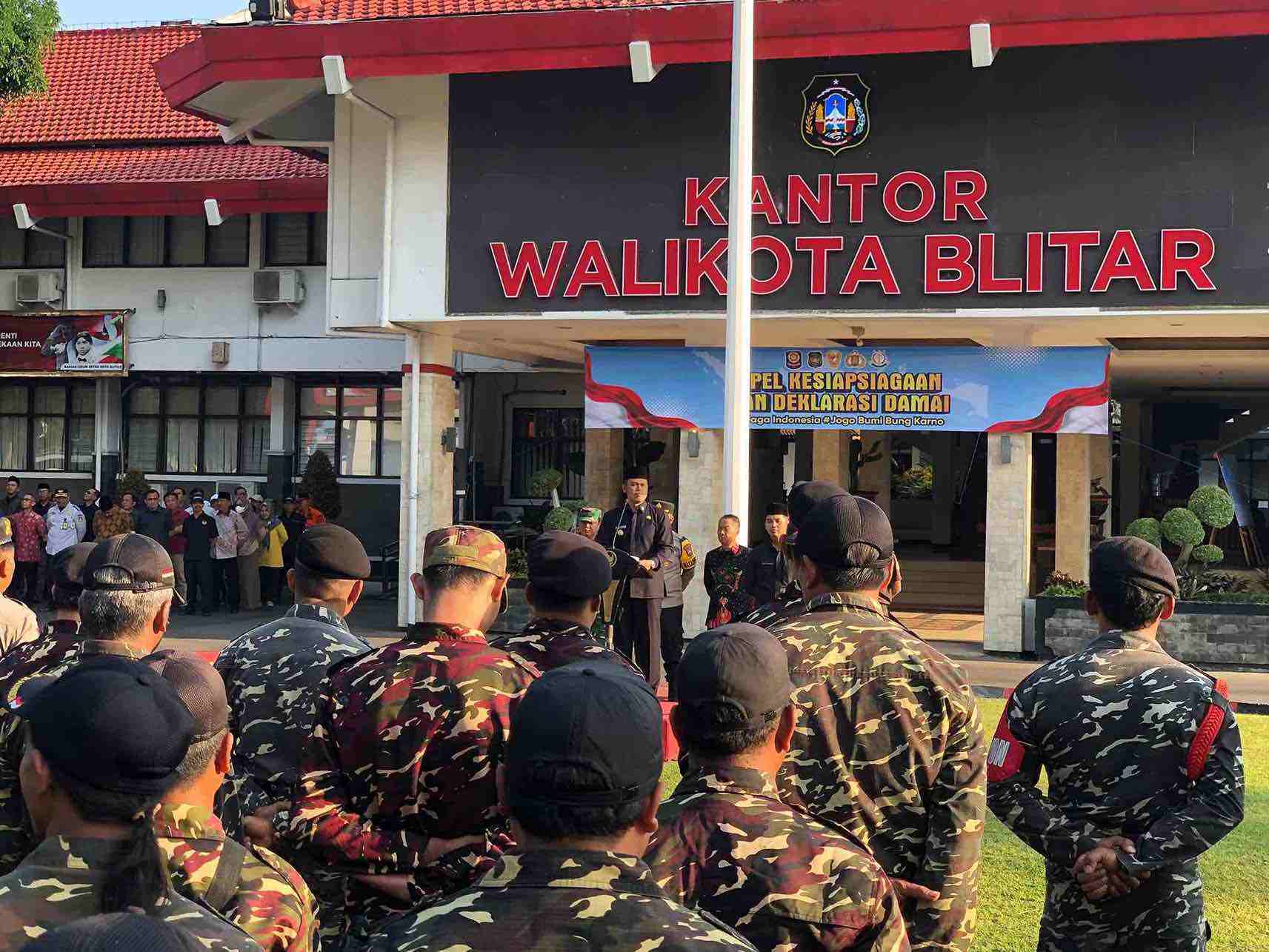 Apel Kesiapsiagaan dan Deklarasi Damai, Mas Ibin: Blitar tidak Takut Apel Kesiapsiagaan Kota Blitar