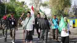 Warga NU di Loano Purworejo Jalan Kali 20 km, Penuhi Nazar Bangun MWC dari Iuran Warga NU Kecamatan Loano Kabupaten Purworejo Jalan Kaki