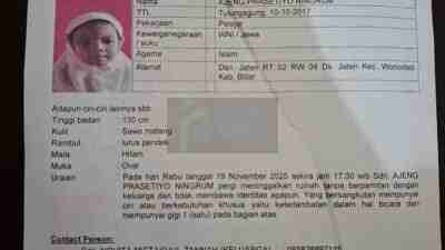 Anak 8 Tahun asal Wonodadi Hilang, Petugas Intensif Lakukan Pencarian