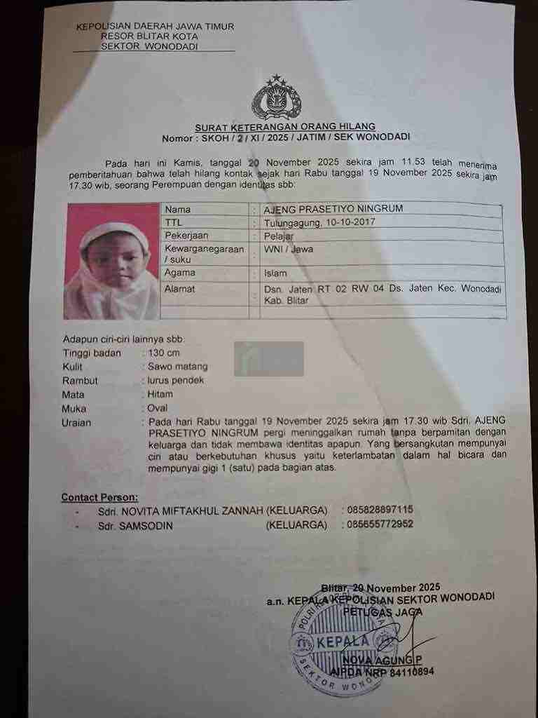 Informasi Anak Hilang