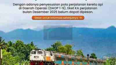 Pengumuman Perubahan Jadwal Kereta Api
