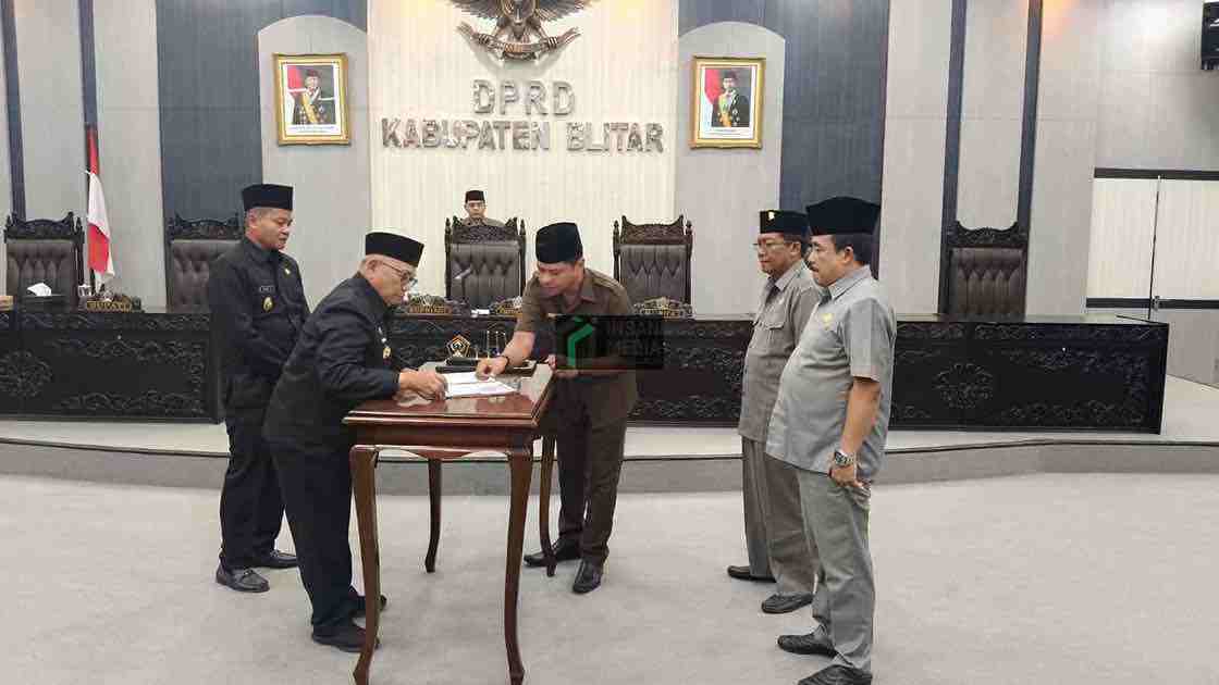 DPRD Kabupaten Blitar menggelar rapat paripurna pengesahan Rancangan Peraturan Daerah Ranperda tentang Pembentukan Dana Cadangan Pemilihan Bupati dan Wakil Bupati Blitar Tahun 2029