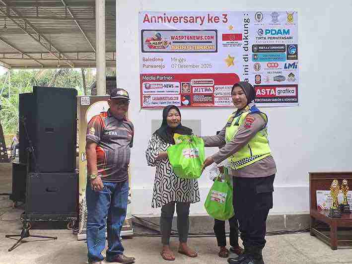 HUT ke 3 wasp76news.com Gelar Santunan Anak Yatim