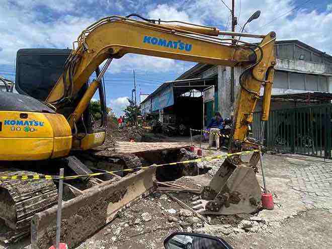 Pemkot Blitar Ngebut Selesaikan Pembangunan Drainase, Sebelum Tutup Buku Pembangunan Drainase di Jalan Anggrek Kota Blitar