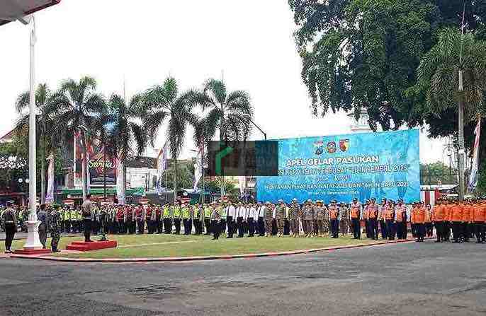 Polres Blitar Kota Menggelar Apel Kesiapsiagaan Pengamanan Natal dan Tahun Baru