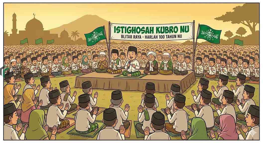 Satu Abad NU, Ribuan Nahdliyin Blitar Raya Bakal Gelar Istighotsah Kubro di Stadion Supriyadi Ilustrasi Istiqhosah Kubro