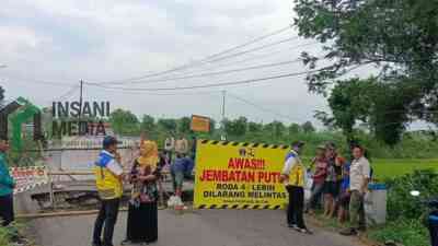 Jembatan Bangle – Kanigoro Ditutup Total,  Besok Mulai Diperbaiki