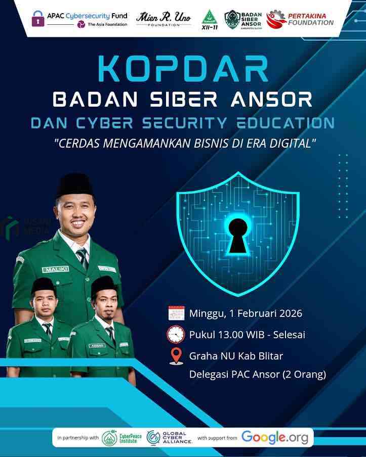 PC Ansor Kabupaten Blitar akan Menggelar Pelatihan Keamanan Bisnis