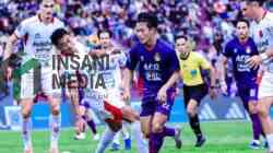 Pemain Persik Kediri saat Menghadapi Pemain Bali United di Stadion Brawijaya Kota Kediri