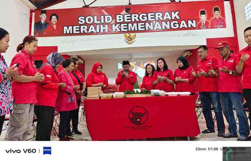 Pengurus DPC PDI Perjuangan Kota Kediri Merayakan HUT PDI Perjuangan ke 53