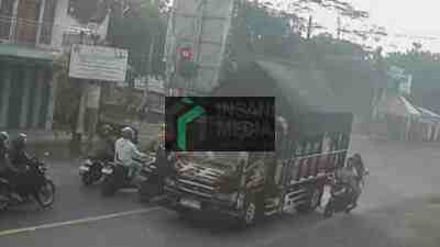 Kecelakaan Terekam CCTV, Sopir Truk Kabur usai Senggol Pengendara Sepeda Motor, Diamkan saat Besuk Korban di Rumah Sakit