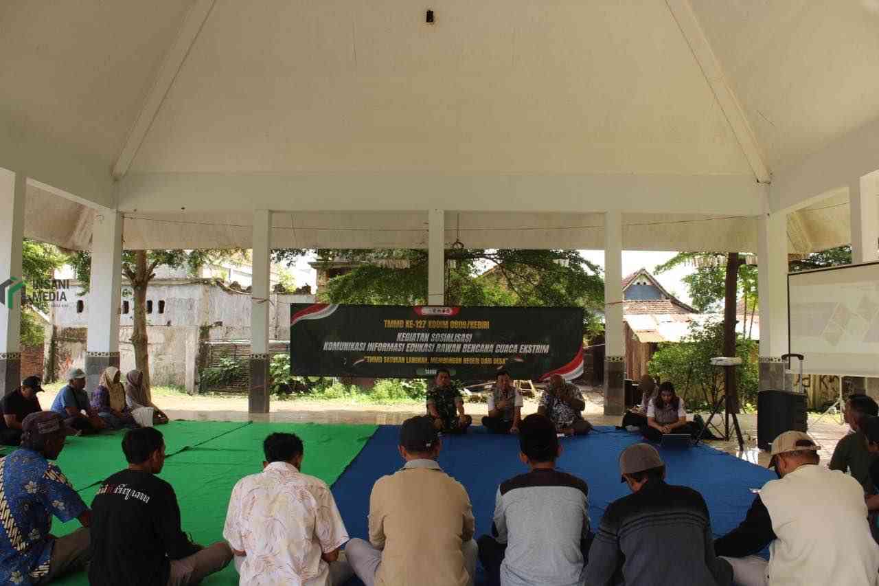 BPBD Kabupaten Kediri Bersama TNI di TMMD Menggelar Sosialisasi Edukasi Rawan Bencana