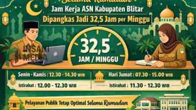 Selama Ramadan, Jam Kerja ASN Kabupaten Blitar Berkurang 5 Jam per Minggu