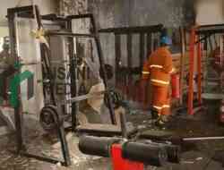 Akibat Arus Pendek, Ruang Sauna Hotel Grand Mansion Kanigoro Terbakar