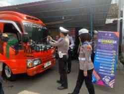 Jelang Ramadan, Polres Blitar Sosialisasi Keselamatan Jalan di Terminal Kesamben