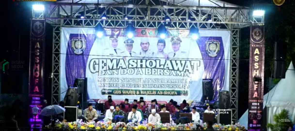Sholawatan Mentambut Bulan Suci Ramadan di Pendopo Kutoarjo Kabupaten Purworejo Jawa Tengah