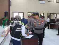 Polres Blitar Kota Gelar Tes Urine, 92 Anggota Dinyatakan Negatif Narkoba