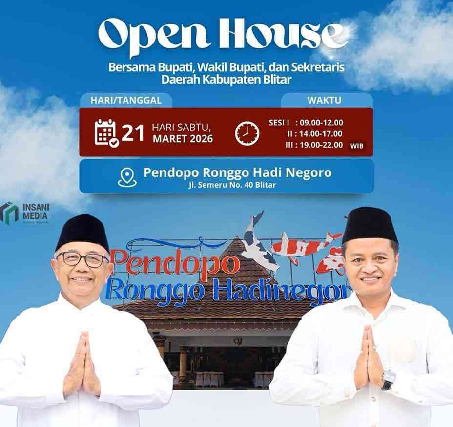 Bupati Blitar Gelar Open House untuk Warga di Hari Raya Idul Fitri Sebanyak 3 Sesi