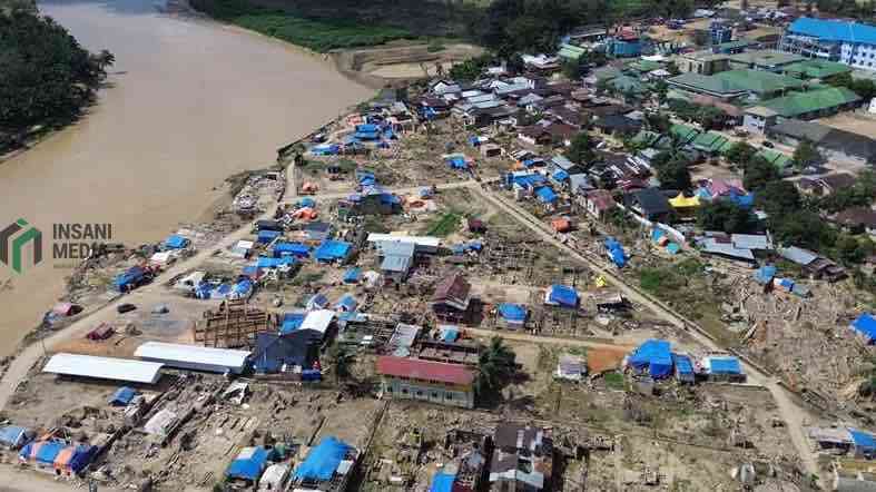 Baru 62 Persen Huntara Terbangun, Pemulihan Ekonomi Aceh Tamiang Dinilai Melambat Lokasi Banjir di Tamiang Aceh