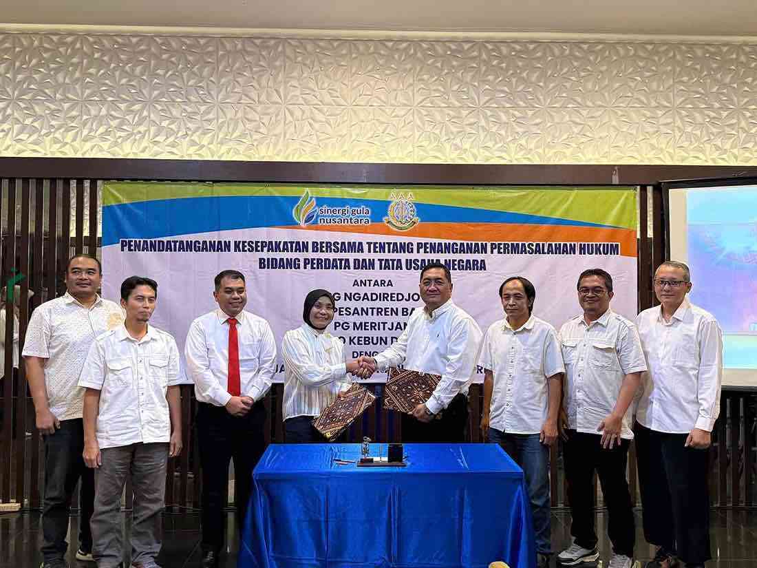 PT Sinergi Gula Nusantara SGN PG Pesantren Baru Kediri memperkuat sinergi dengan Kejaksaan Negeri Kabupaten Kediri