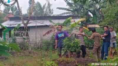 Polisi dan BPBD Sigap Tangani Pohon Tumbang Timpa Rumah di Gandusari