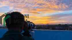 Tim Rukyatul Hilal di Kota Blitar Memantau Hilal dari Atap Hotel