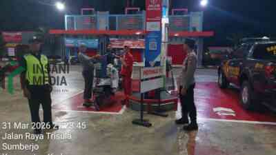 Polres Blitar Patroli SPBU, Pastikan Stok BBM Aman