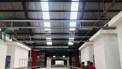 Atap Pasar Legi Kota Blitar Rusak Akibat Diterjang Angin Kencang