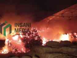 Kebakaran Gudang Sabut Kelapa di Nglegok, Kerugian Capai Rp100 Juta