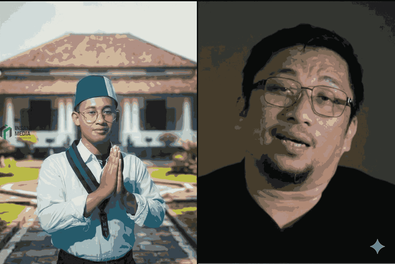 Ketua Umum Badan Pengelola Latihan BPL Himpunan Mahasiswa Islam HMI Cabang Blitar Jihadul Akbar kiri Pakar Hukum Tata Negara Feri Amsari Kanan