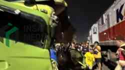 Truk Mogok di Jalan Imam Bonjol Kota Blitar Dihantam Kereta Api Rapi Dhoho