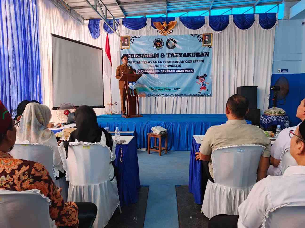 SPPG Butuh Diresmikan, Perkuat Gizi dan Ekonomi Desa Wakil Bupati Purworejo Dion Agasi Setiabudi saat Memberikan Sambutan Peresmian SPPG Butuh