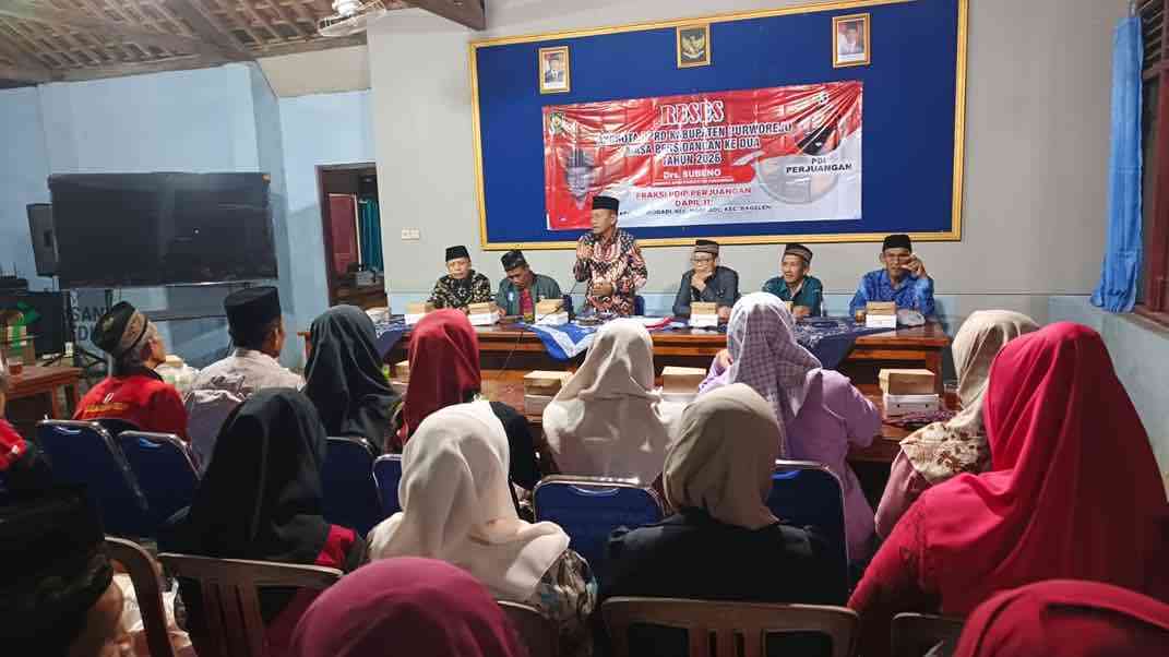 Anggota DPRD Kabupaten Purworejo Fraksi PDI Perjuangan Drs. Subeno melaksanakan reses masa persidangan II tahun 2026 di Desa Semono Kecamatan Bagelen
