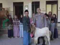 Kapolres Blitar Kunjungi Panti Asuhan Nurul Ilmi Siraman, Beri Bantuan Kambing Kurban