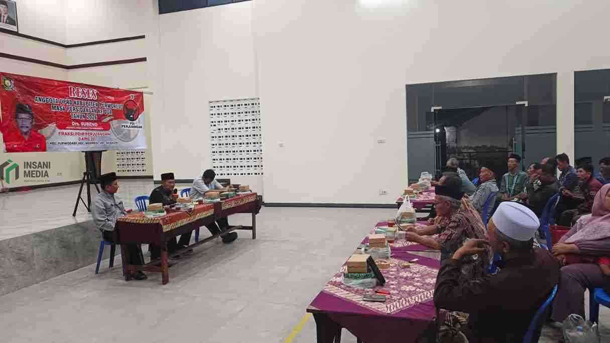 Anggota DPRD Kabupaten Purworejo dari Fraksi PDI Perjuangan Drs. Subeno Reses Serap Aspirasi Warga Desa Guyangan Kecamatan Purwodadi