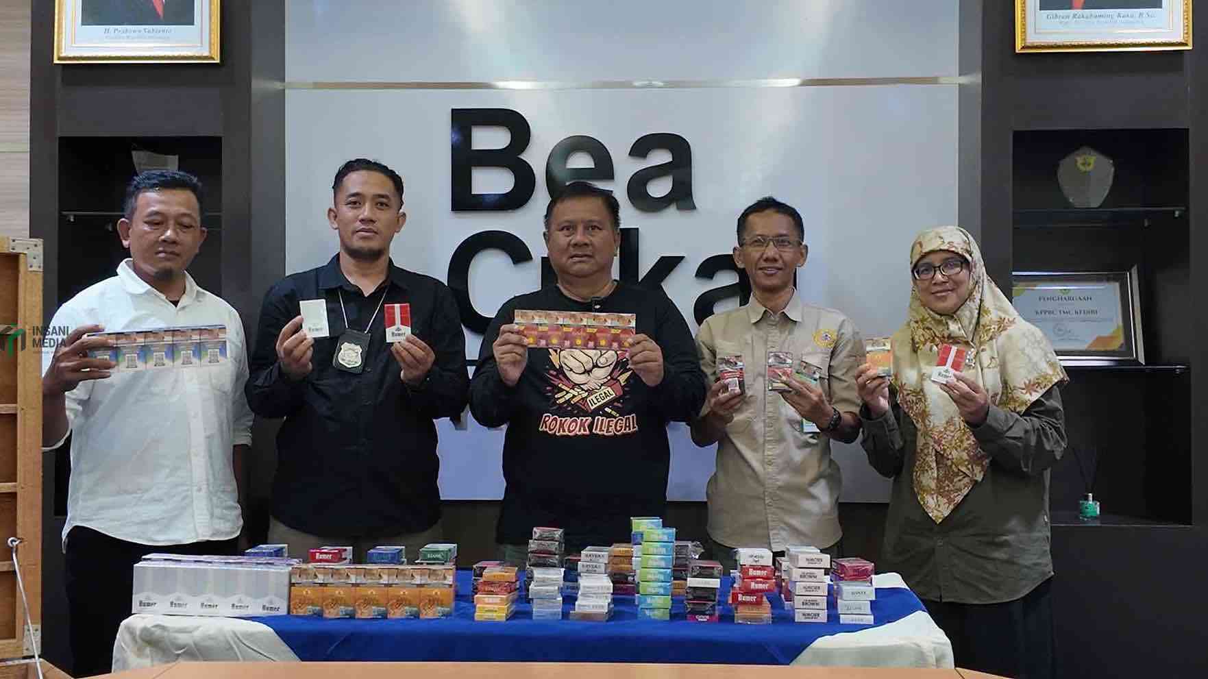 Bea Cukai dan Satpol PP Kabupaten Kediri Sebanyak 3.412 Batang Rokok Ilegal