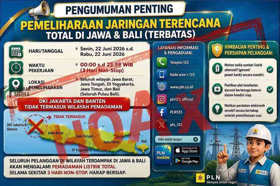 Beredar Flyer Pemadam Listrik Selama 3 Hari, Begini Kata PLN Flyer Himbauan Pemadaman Listrik Selama 3 Hari Ternyata